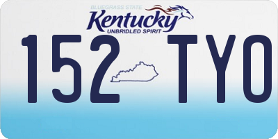 KY license plate 152TYO