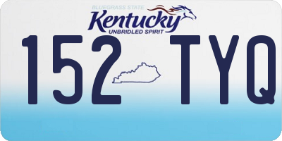KY license plate 152TYQ
