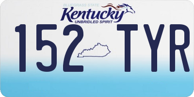 KY license plate 152TYR