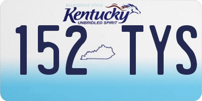 KY license plate 152TYS