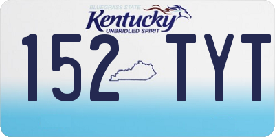 KY license plate 152TYT