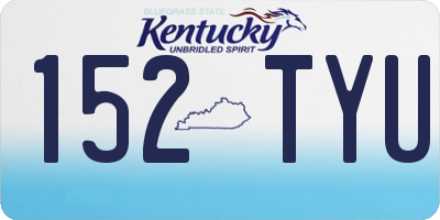 KY license plate 152TYU
