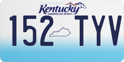 KY license plate 152TYV