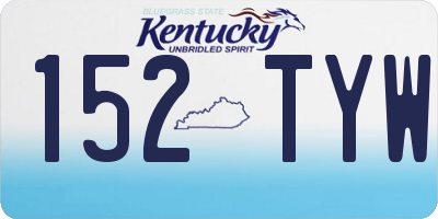 KY license plate 152TYW