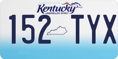 KY license plate 152TYX