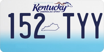 KY license plate 152TYY