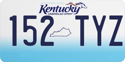 KY license plate 152TYZ