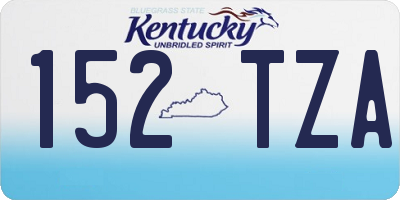 KY license plate 152TZA