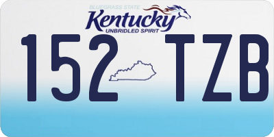 KY license plate 152TZB