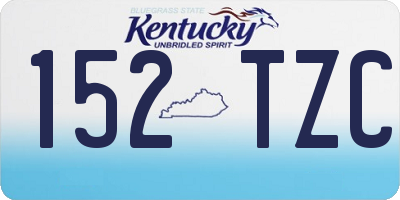 KY license plate 152TZC