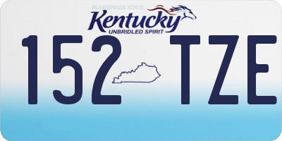 KY license plate 152TZE