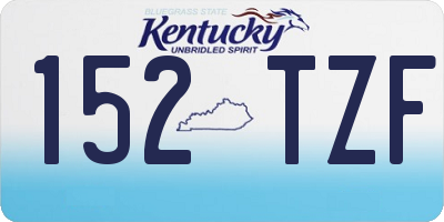 KY license plate 152TZF