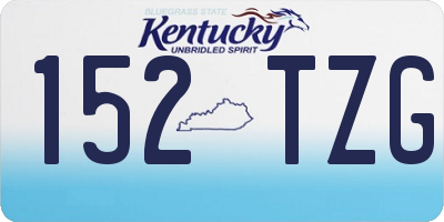 KY license plate 152TZG