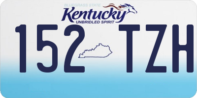 KY license plate 152TZH