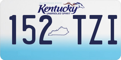KY license plate 152TZI
