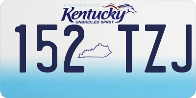 KY license plate 152TZJ