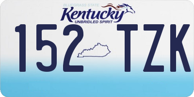 KY license plate 152TZK