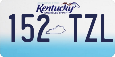 KY license plate 152TZL