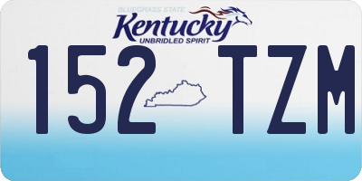 KY license plate 152TZM