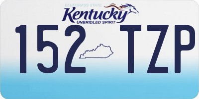 KY license plate 152TZP