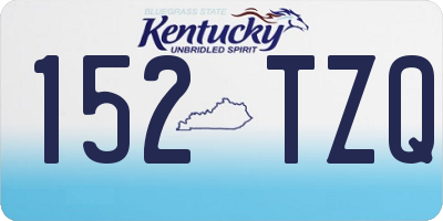 KY license plate 152TZQ