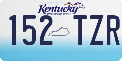 KY license plate 152TZR