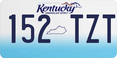 KY license plate 152TZT
