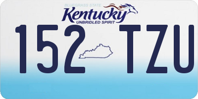 KY license plate 152TZU