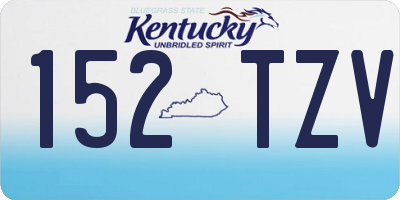 KY license plate 152TZV