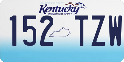 KY license plate 152TZW