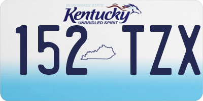 KY license plate 152TZX