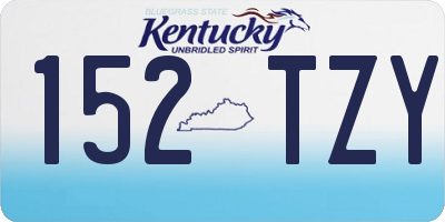 KY license plate 152TZY