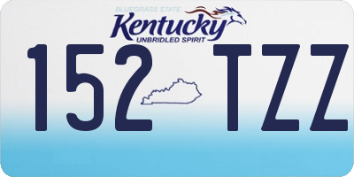 KY license plate 152TZZ