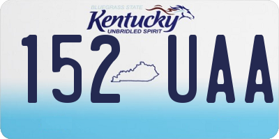 KY license plate 152UAA