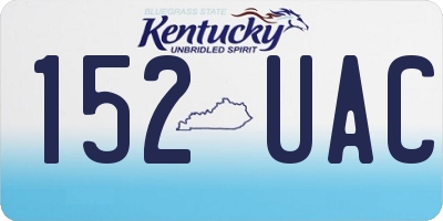 KY license plate 152UAC