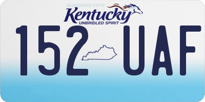 KY license plate 152UAF