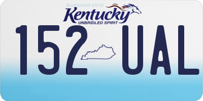 KY license plate 152UAL
