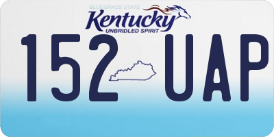 KY license plate 152UAP