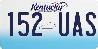 KY license plate 152UAS