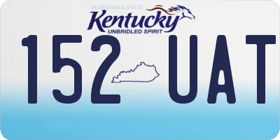 KY license plate 152UAT