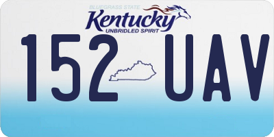 KY license plate 152UAV