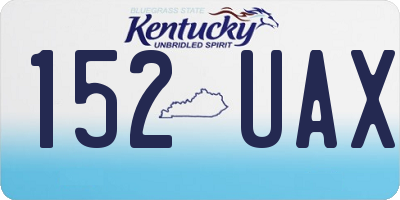 KY license plate 152UAX