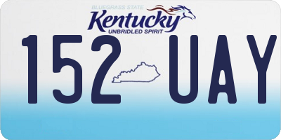 KY license plate 152UAY