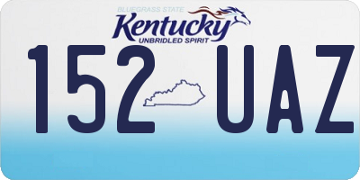 KY license plate 152UAZ