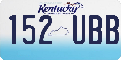 KY license plate 152UBB