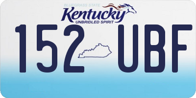 KY license plate 152UBF