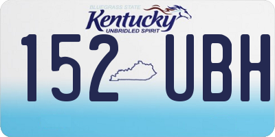 KY license plate 152UBH