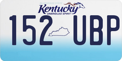 KY license plate 152UBP