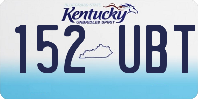 KY license plate 152UBT