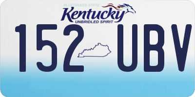 KY license plate 152UBV